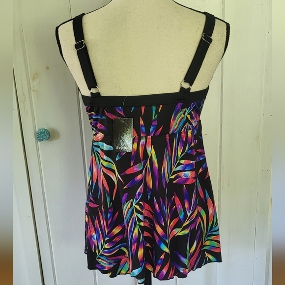 Avenue Color Prism Fly Away Tankini Swimsuit Top Size 14 - Picture 8 of 13